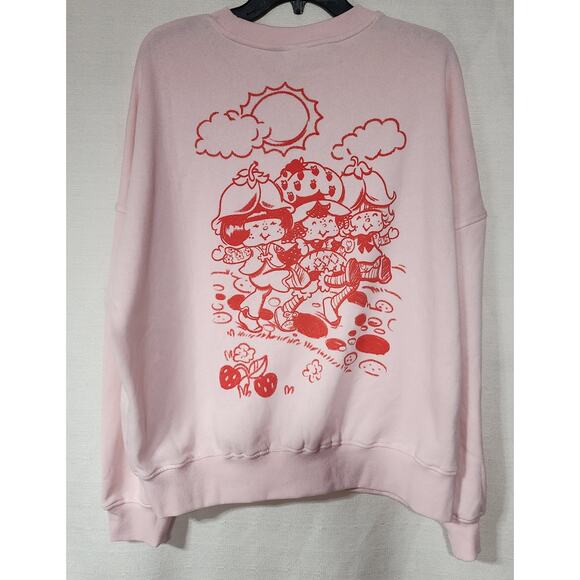 Strawberry shortcake pink sweatshirt size Large women's - Picture 4 of 5